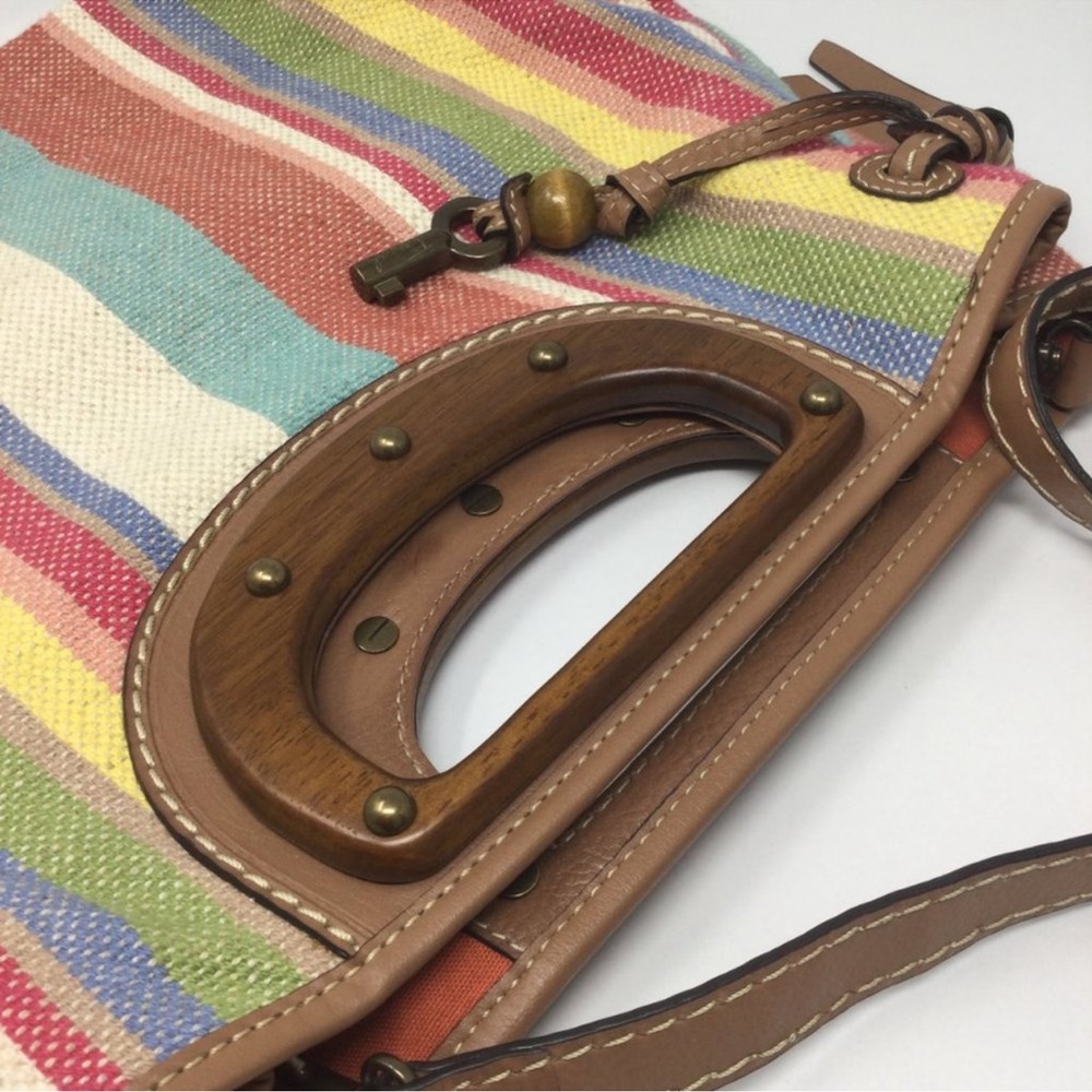 FOSSIL CROSSBODY STRIPES Rainbow PURSE - HAND BAG - Picture 8 of 16